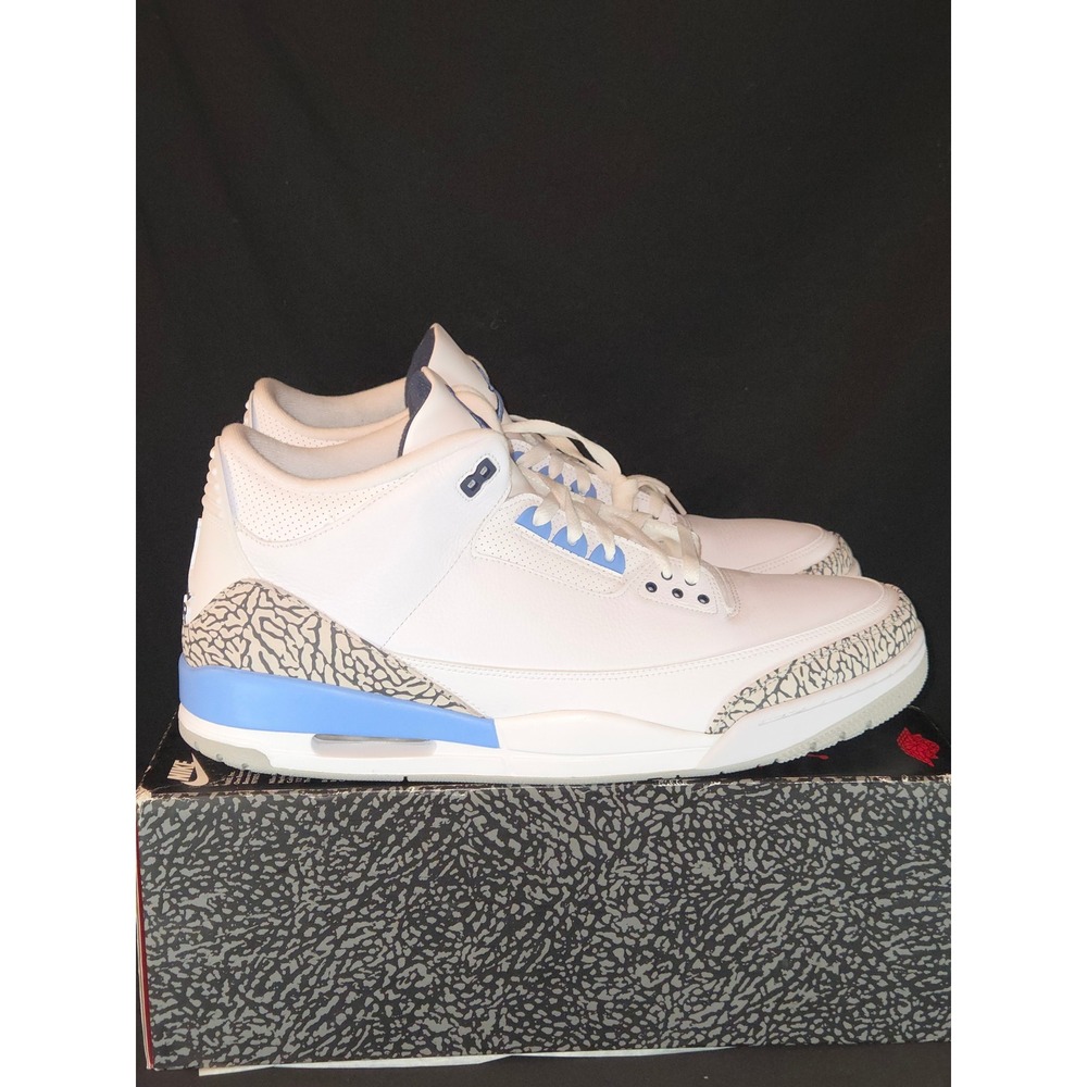 Air Jordan 3 Retro UNC Mens Size 18 Basketball Shoes White/Blue CT8532-104 - Picture 8 of 15